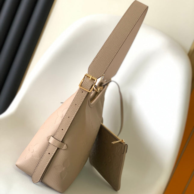 CARRYALL PM 29 BEIGE MONOGRAM GRAINED COWHIDE LEATHER