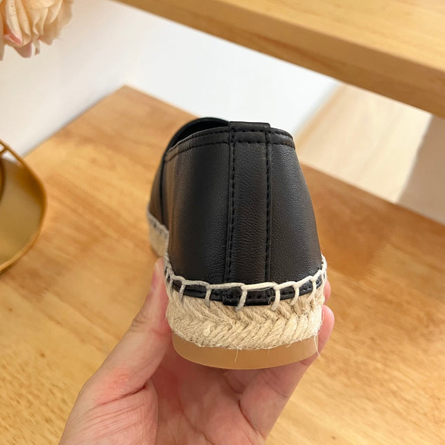 SL YVES LOGO SLIP ON BLACK CALFSKIN