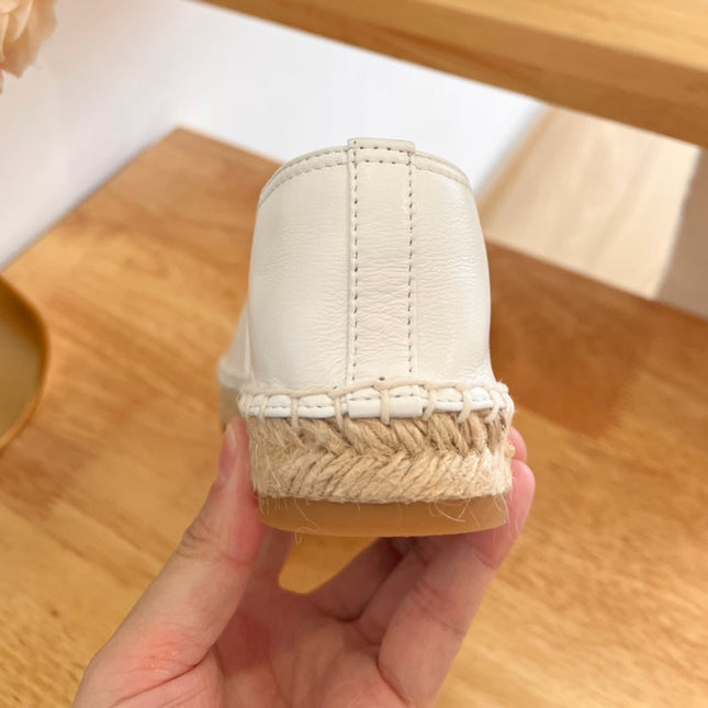 SL YVES LOGO SLIP ON WHITE CALFSKIN