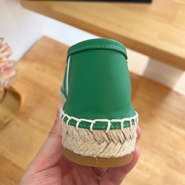 SL YVES LOGO SLIP ON DARK GREEN CALFSKIN AND MESH