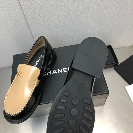 Double C Beige Cream Loafers Sheepskin