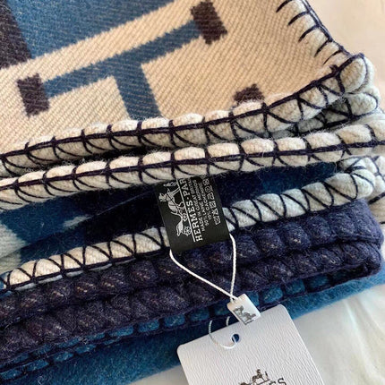 BLANKET 170 CM IN COLORFUL WOOL AND CASHMERE 689475