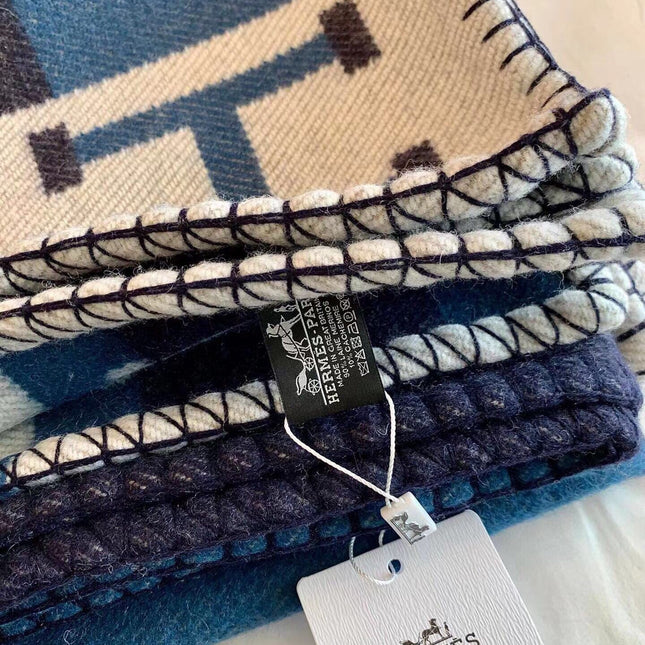 BLANKET 170 CM IN COLORFUL WOOL AND CASHMERE 689475