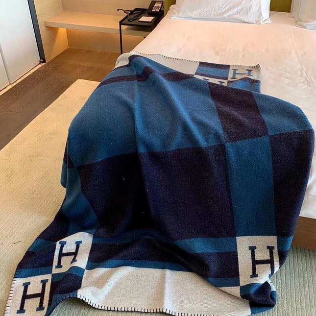 BLANKET 170 CM IN COLORFUL WOOL AND CASHMERE 689475