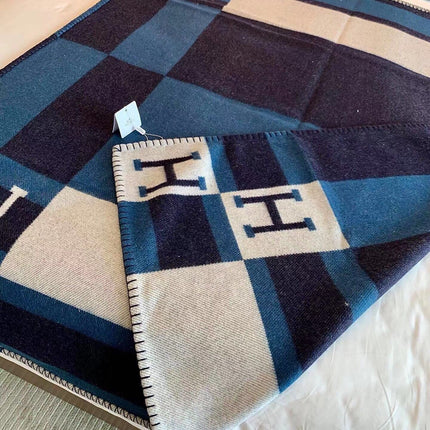 BLANKET 170 CM IN COLORFUL WOOL AND CASHMERE 689475