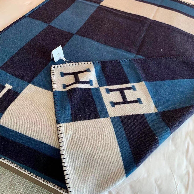 BLANKET 170 CM IN COLORFUL WOOL AND CASHMERE 689475