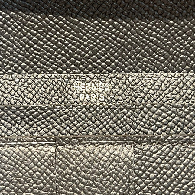 HM BEARN WALLET 17.5 BLACK EPSOM GOLD HARDWARE