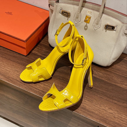 PREMIERE 115 SANDAL IN BRIGHT YELLOW CALFSKIN