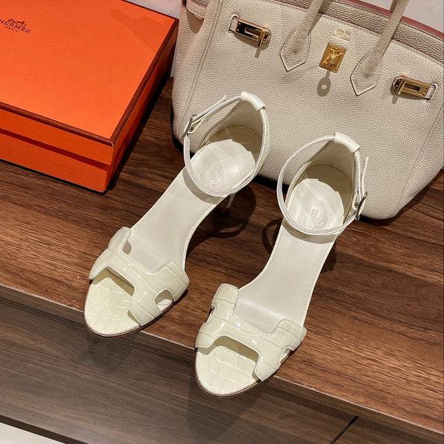 PREMIERE 105 SANDAL IN WHITE CALFSKIN