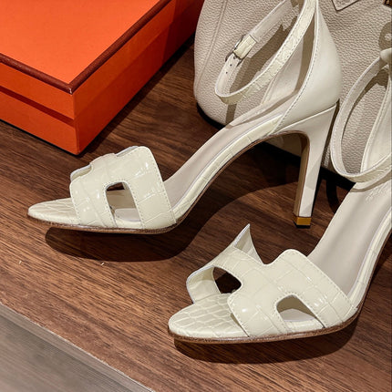 PREMIERE 105 SANDAL IN WHITE CALFSKIN