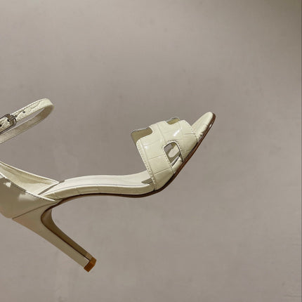 PREMIERE 105 SANDAL IN WHITE CALFSKIN