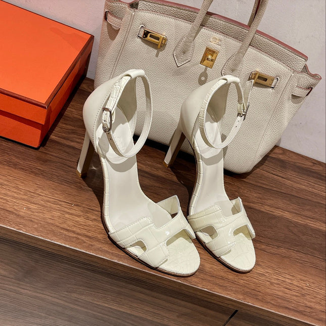 PREMIERE 115 SANDAL IN WHITE CALFSKIN