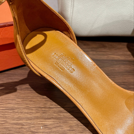 PREMIERE 70 SANDAL IN PEANUT BROWN CALFSKIN