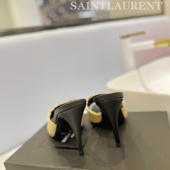 SL GOLDIE MULES YELLOW BRAIDED ROPE