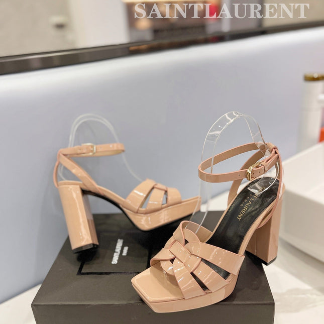 SL TRIBUTE FLATFORM SANDALS DUSTY ROSE CALFSKIN