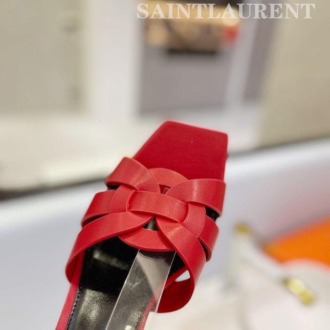 SL TRIBUTE SANDAL RED CALFSKIN