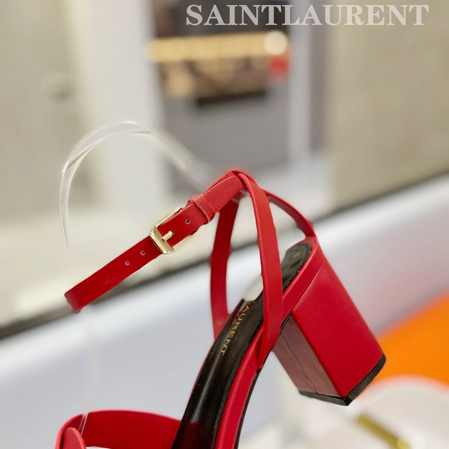 SL TRIBUTE SANDAL RED CALFSKIN