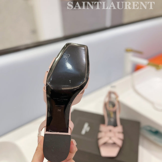 SL TRIBUTE SANDAL PASTEL PINK CALFSKIN