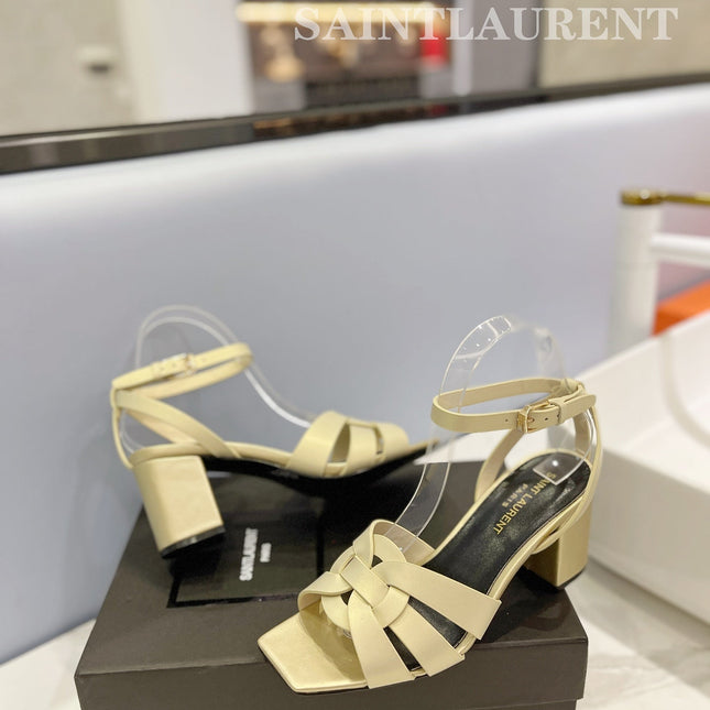 SL TRIBUTE SANDAL PASTEL YELLOW CALFSKIN
