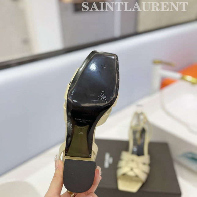 SL TRIBUTE SANDAL PASTEL YELLOW CALFSKIN