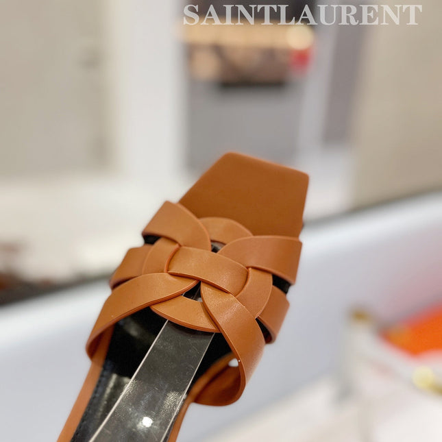 SL TRIBUTE SANDAL COPPER CALFSKIN