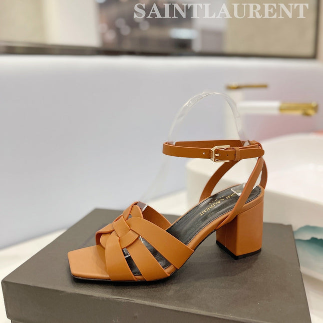 SL TRIBUTE SANDAL COPPER CALFSKIN
