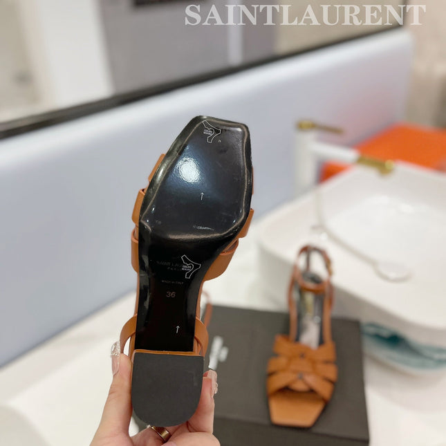 SL TRIBUTE SANDAL COPPER CALFSKIN