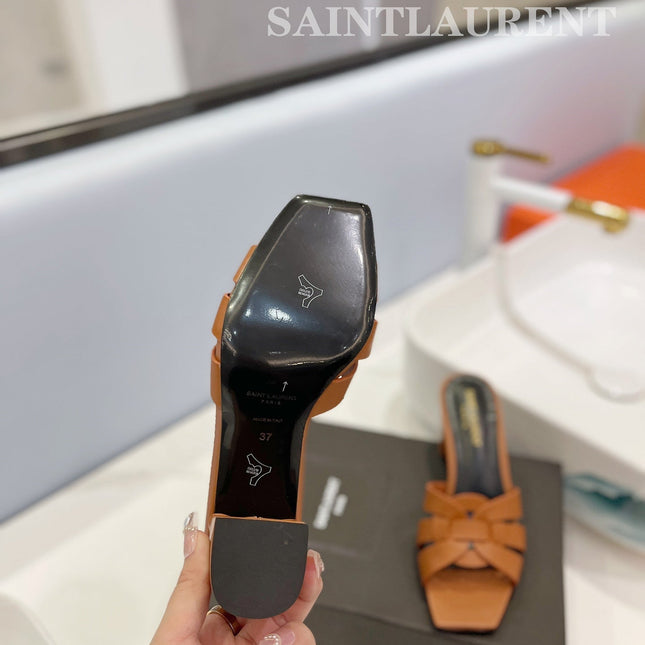 SL TRIBUTE MULES COPPER CALFSKIN