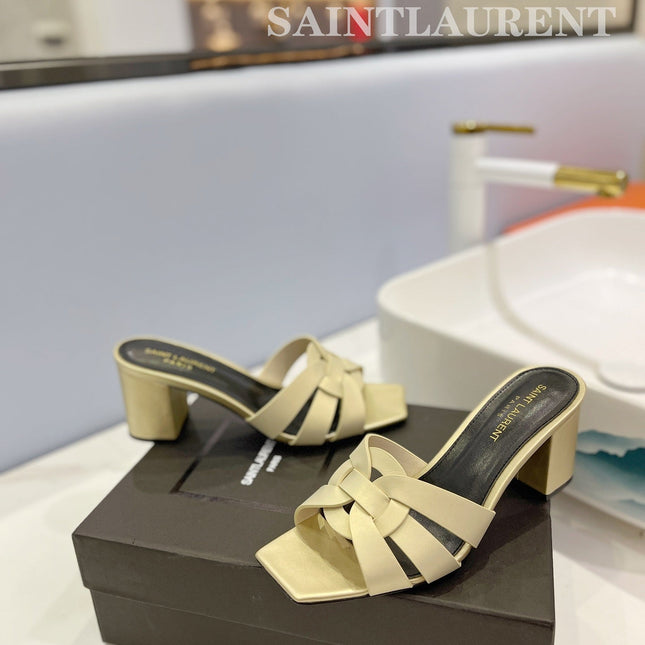 SL TRIBUTE MULES FLAX CALFSKIN