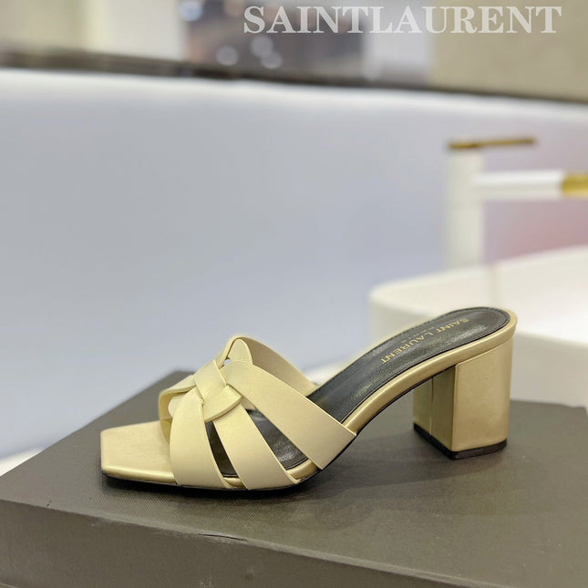 SL TRIBUTE MULES FLAX CALFSKIN