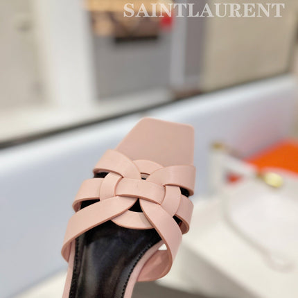SL TRIBUTE SLIPPERS PINK NUDE CALFSKIN