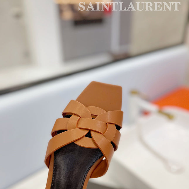 SL TRIBUTE SLIPPERS COPPER CALFSKIN