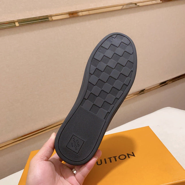 LV RIVOLI SNEAKER BLACK MINI MONOGRAM-EMBOSSED CALFSKIN