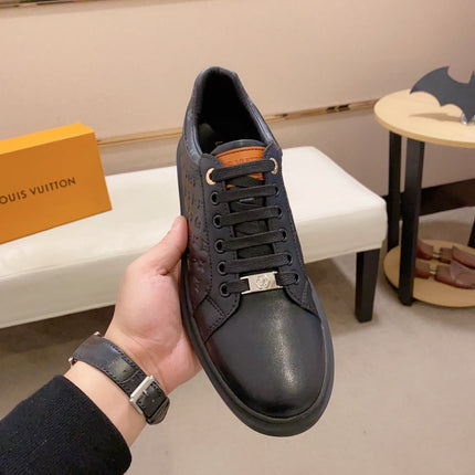 LV RIVOLI SNEAKER BLACK MINI MONOGRAM-EMBOSSED CALFSKIN