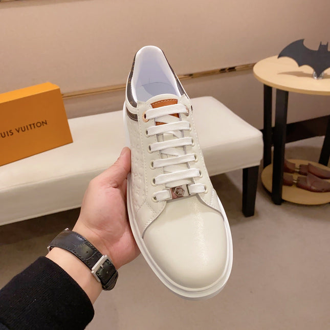 LV RIVOLI SNEAKER WHITE MINI MONOGRAM-EMBOSSED CALFSKIN