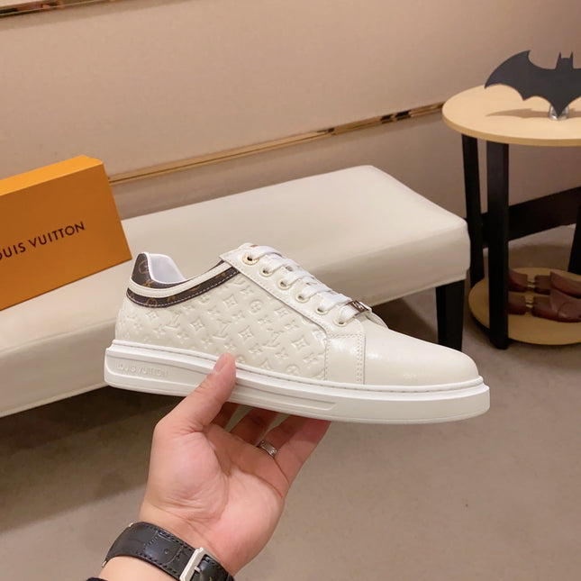 LV RIVOLI SNEAKER WHITE MINI MONOGRAM-EMBOSSED CALFSKIN