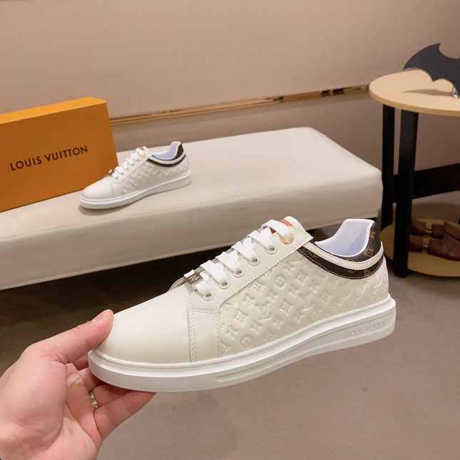 LV RIVOLI SNEAKER WHITE MINI MONOGRAM-EMBOSSED CALFSKIN