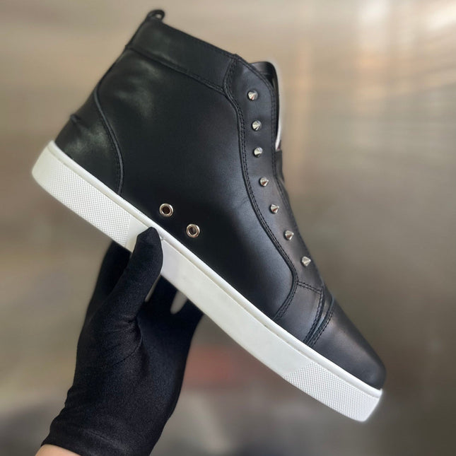 FIQUE A VONTADE SLIP-ON SNEAKERS IN BLACK SHINY CALFSKIN