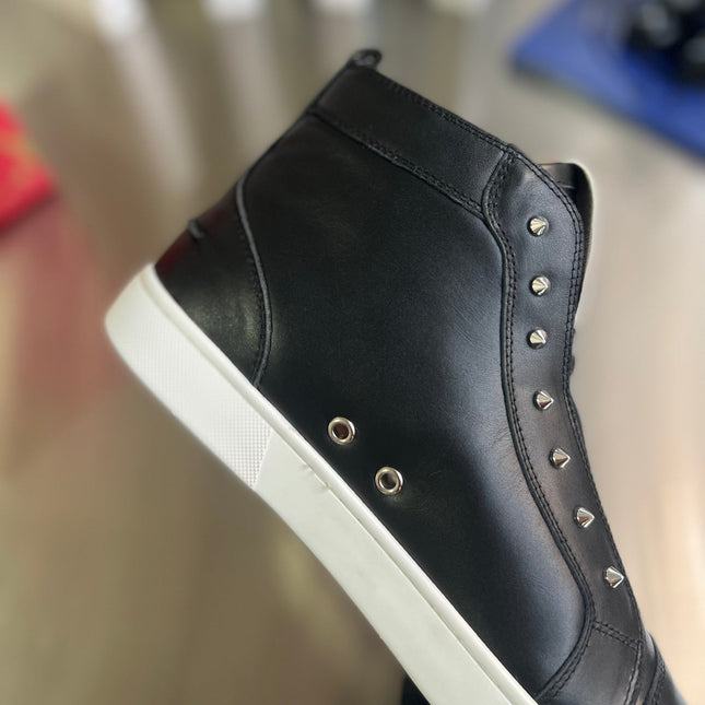 FIQUE A VONTADE SLIP-ON SNEAKERS IN BLACK SHINY CALFSKIN