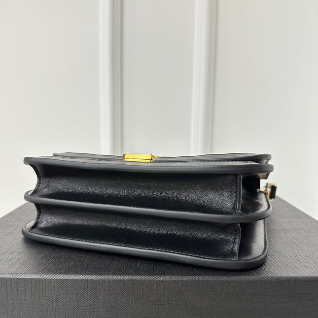 SOLFERINO HENGFENG 22 BLACK LAMBSKIN BAG