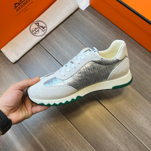 HM TRAIL SNEAKER SILVER AND LIGHT GRAY CANVAS