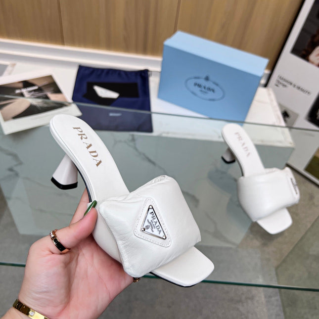 PRA SOFT PADDED NAPPA SANDALS 60 WHITE LAMBSKIN