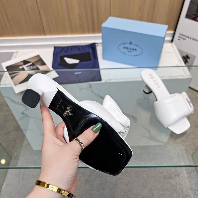 PRA SOFT PADDED NAPPA SANDALS 60 WHITE LAMBSKIN