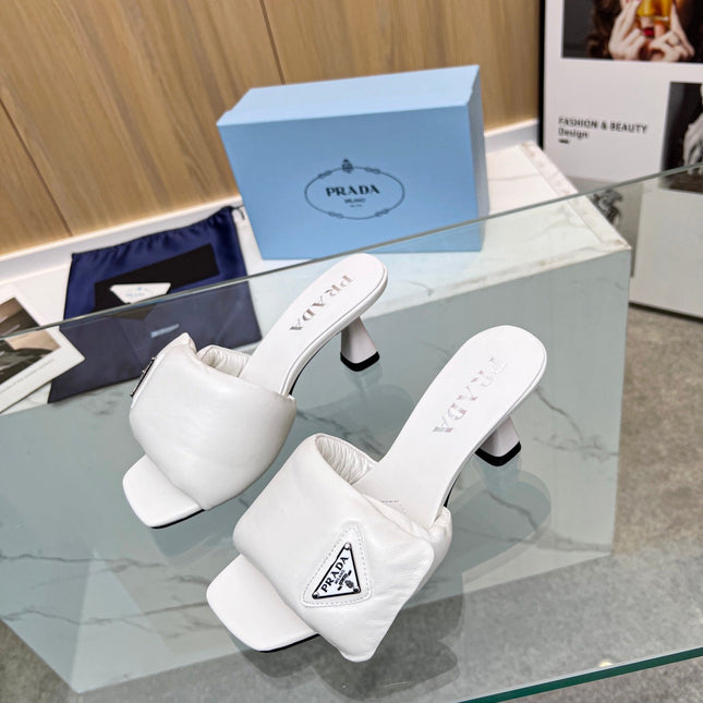 PRA SOFT PADDED NAPPA SANDALS 60 WHITE LAMBSKIN