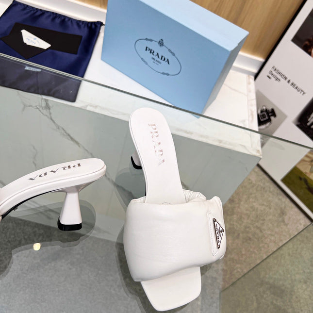 PRA SOFT PADDED NAPPA SANDALS 60 WHITE LAMBSKIN