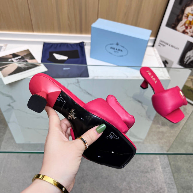 PRA SOFT PADDED NAPPA SANDALS 60 BARBIE PINK LAMBSKIN