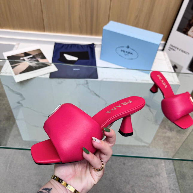 PRA SOFT PADDED NAPPA SANDALS 60 BARBIE PINK LAMBSKIN