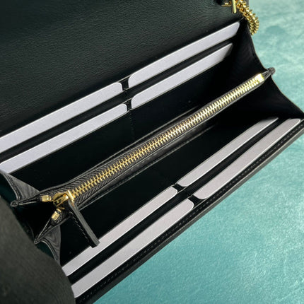 BLONDIE SHOULDER BAG 21 IN BLACK CALFSKIN GOLD HARDWARE