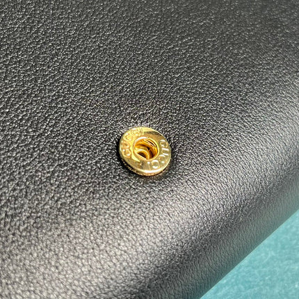 BLONDIE SHOULDER BAG 21 IN BLACK CALFSKIN GOLD HARDWARE