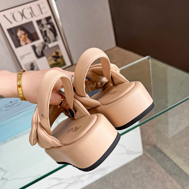 PRA PADDED NAPPA CRISSCROSS SANDALS TUSCAN LAMBSKIN